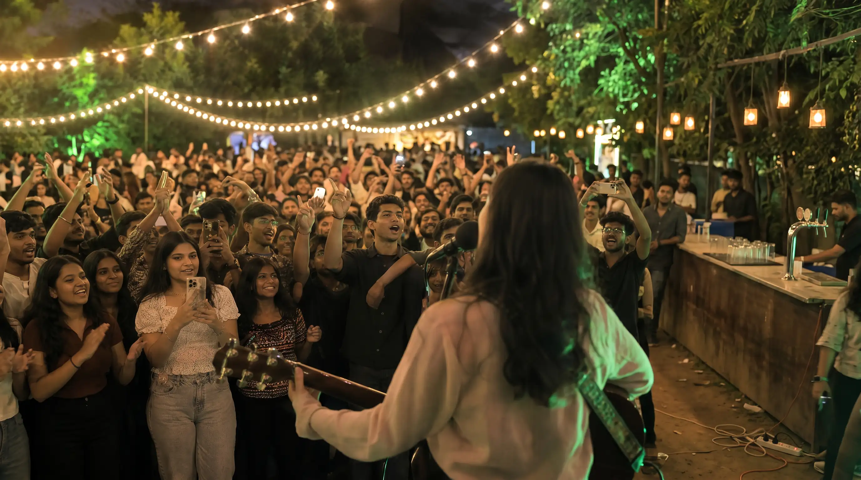 Gauri Tidke performing at the Nashik Business Association Diwali celebration